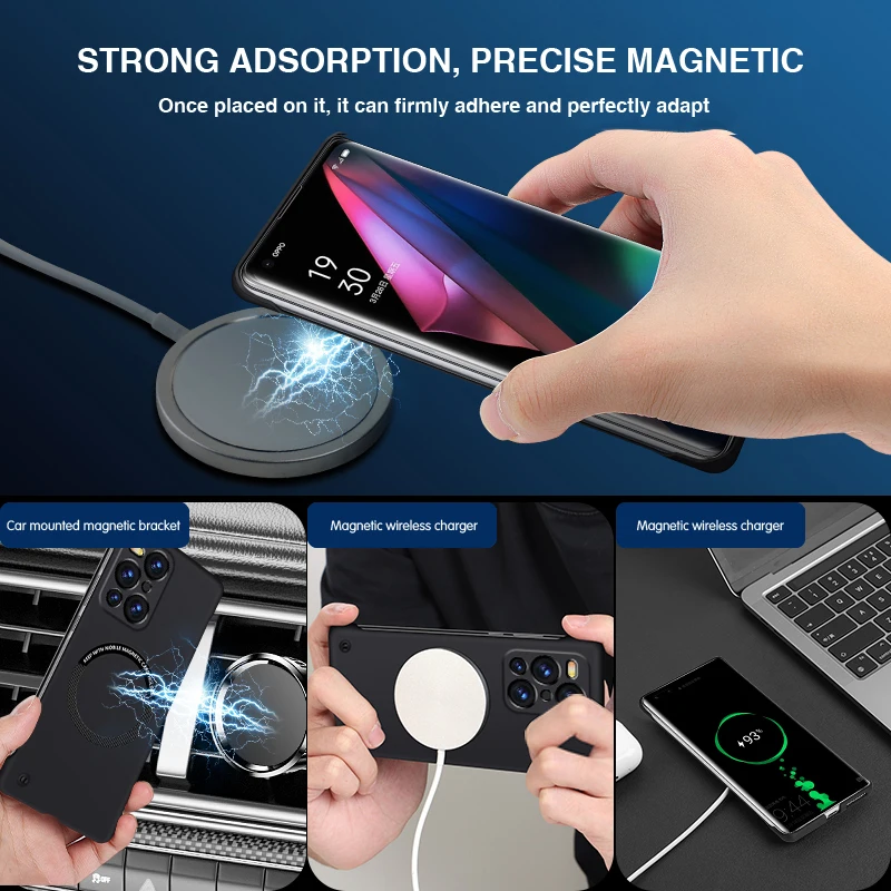 Luxury Magnetic Phone Case - Frameless, Lightweight, Hard PC Back Cover Housing