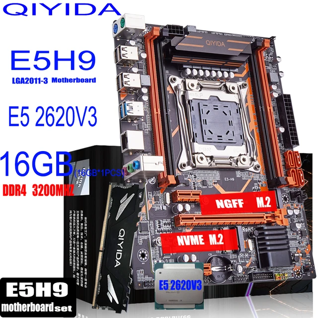 Qiyida X99 Motherboard Set E5 2620v3 1pcs*16gb=16gb 3200mhz Ddr4 Memory  Combo Kit Usb3.0 Nvme Wifi - Motherboards - AliExpress