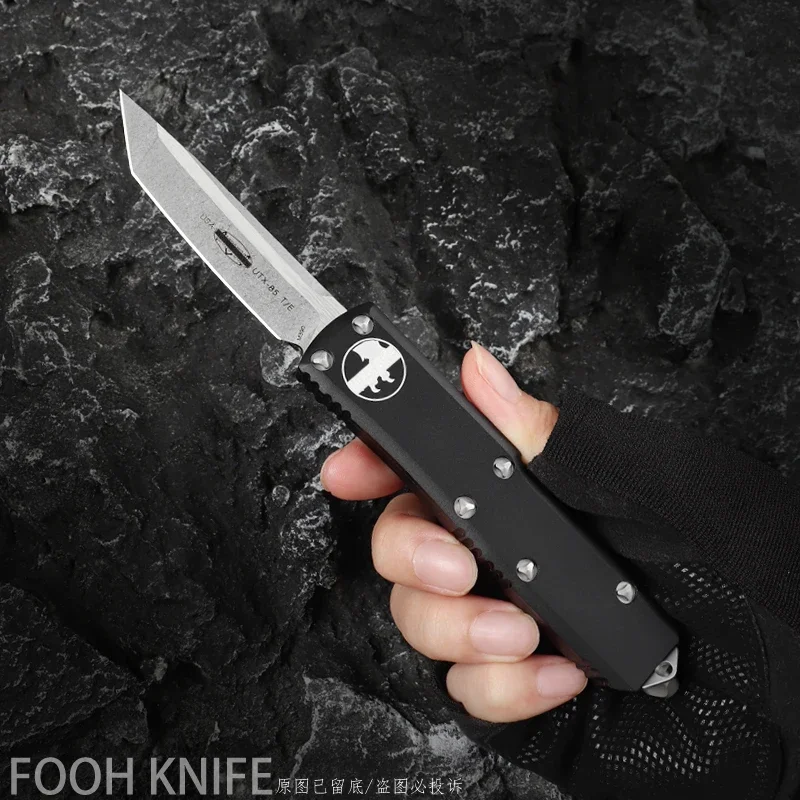 

Stonewash Танто-лезвие UTX85 UTX 80 UTX-85 Knives MICRO ULTRA OTF TECH тактический боевой нож D2 CNC T6 алюминий 2,0 Ver