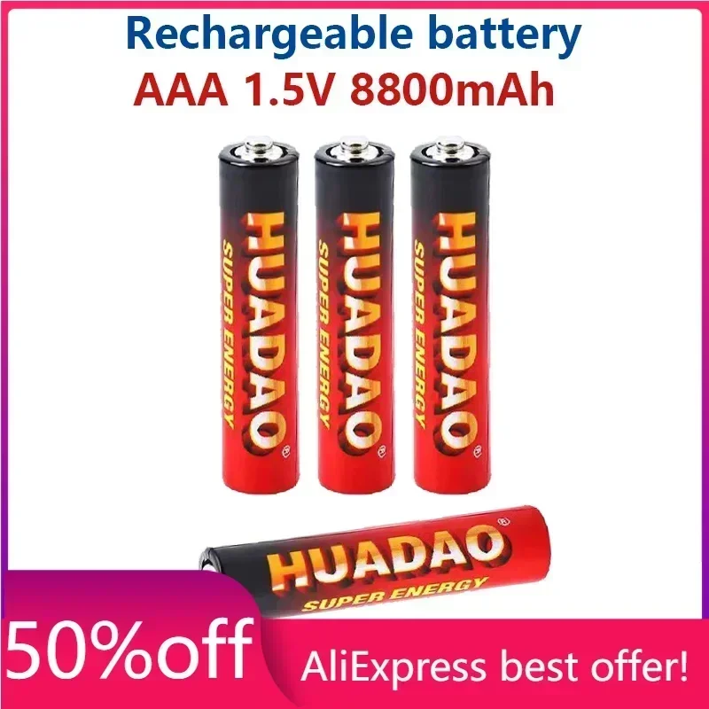 

AAA Battery 1.5V rechargeable AAA battery 8800mAh AAA 1.5V New Alkaline Rechargeable battery for led light toy MP3 long life