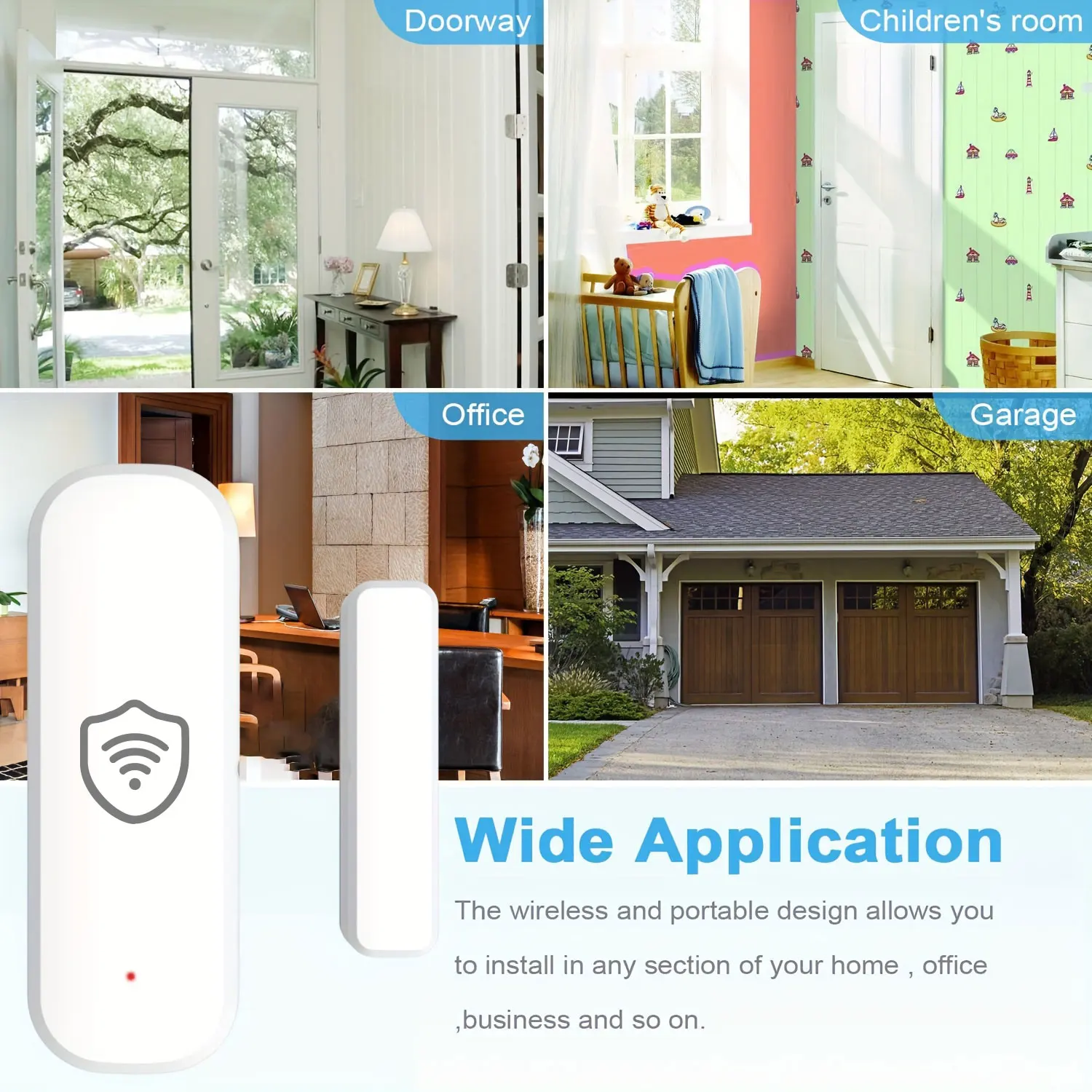 Tuya WiFi or Zigbee Door Window Sensor Smart Home Open