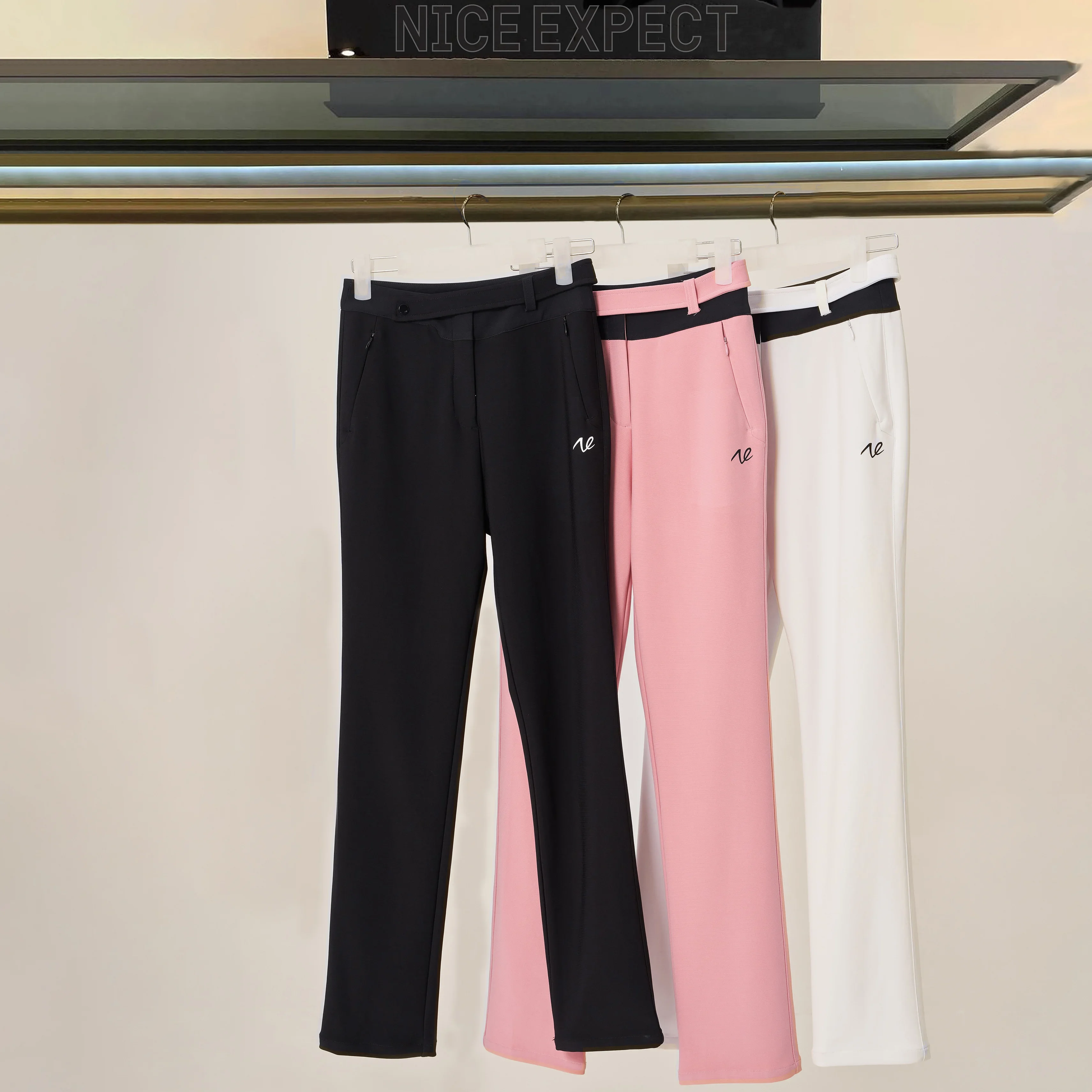 

Golf women's autumn and winter long pants show slimming and thickening, plush and elastic leg length pants. Golf women's pants