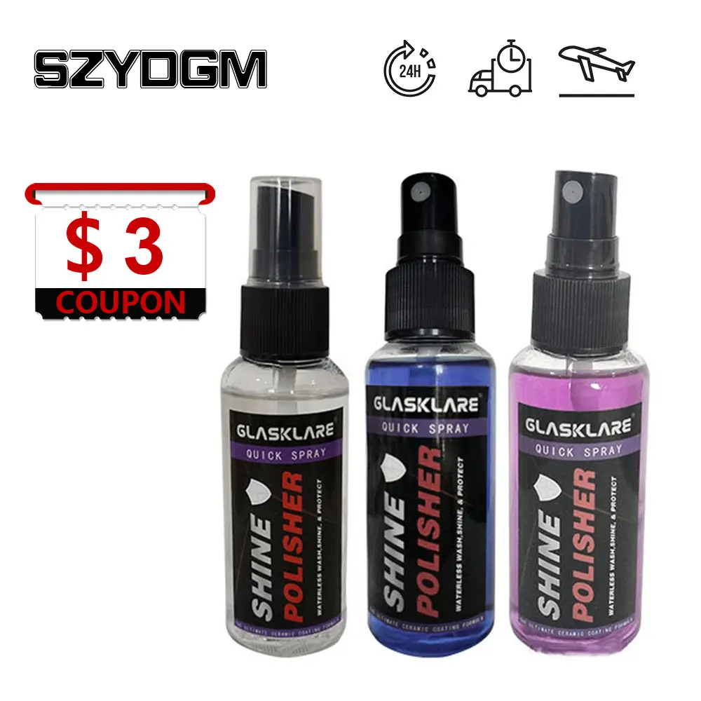 Auto Quick Coat Ceramic Coating Car Wax 3 in 1 Hydrophobic Car Polish Waterless Wash Shine Polymer Sealent Spray Protection