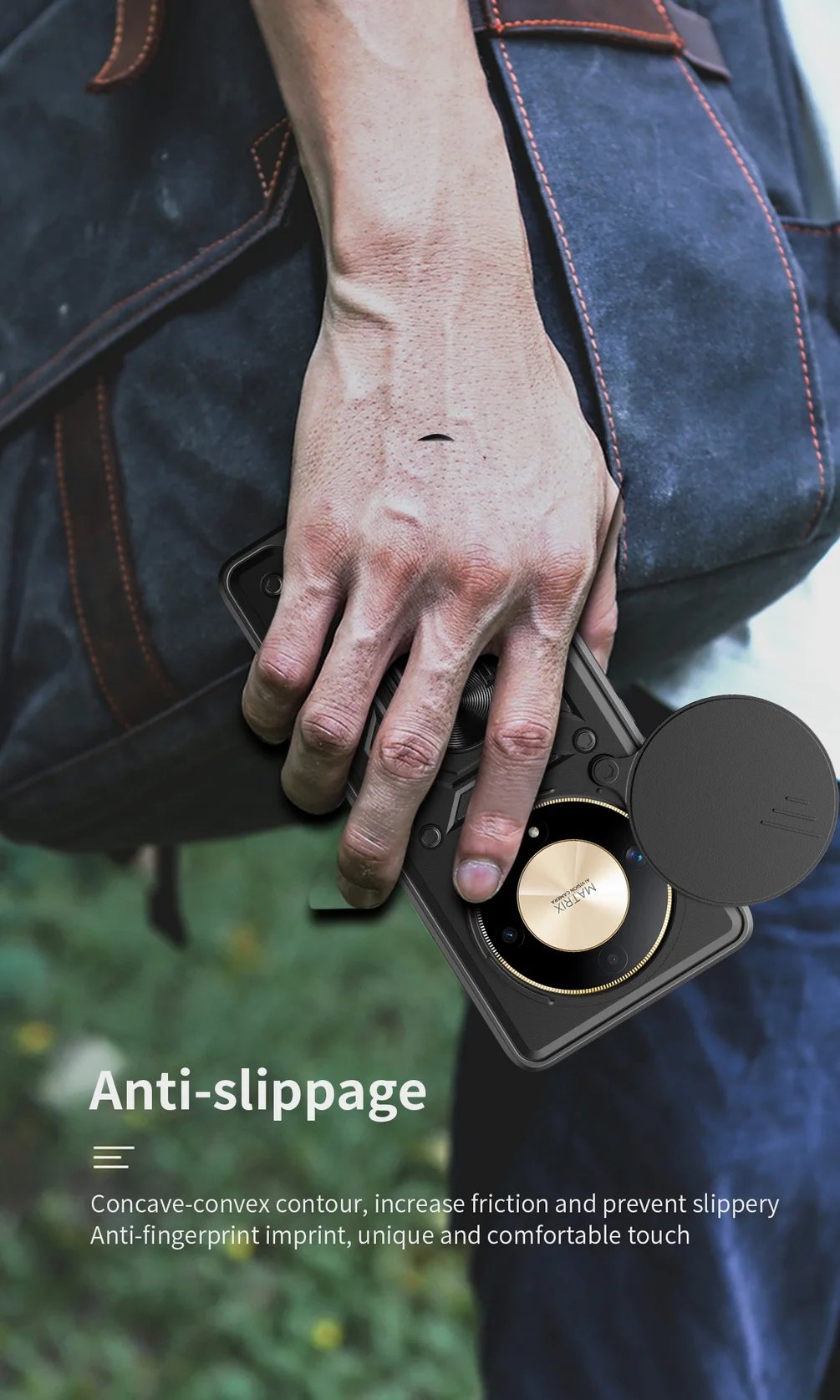 Enhanced Armor Hybrid Ring Back Cover with Camera Protection