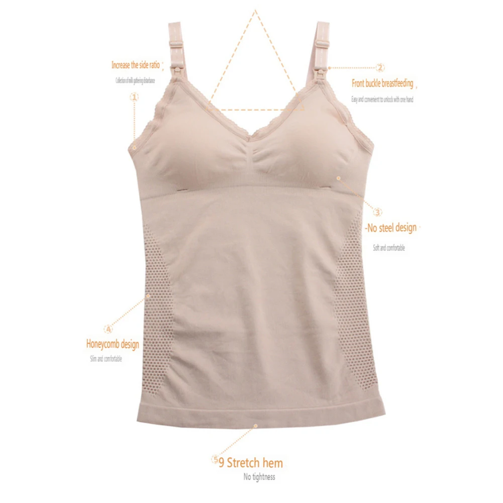 Upper Button Buckle Breastfeeding Maternity Camisole