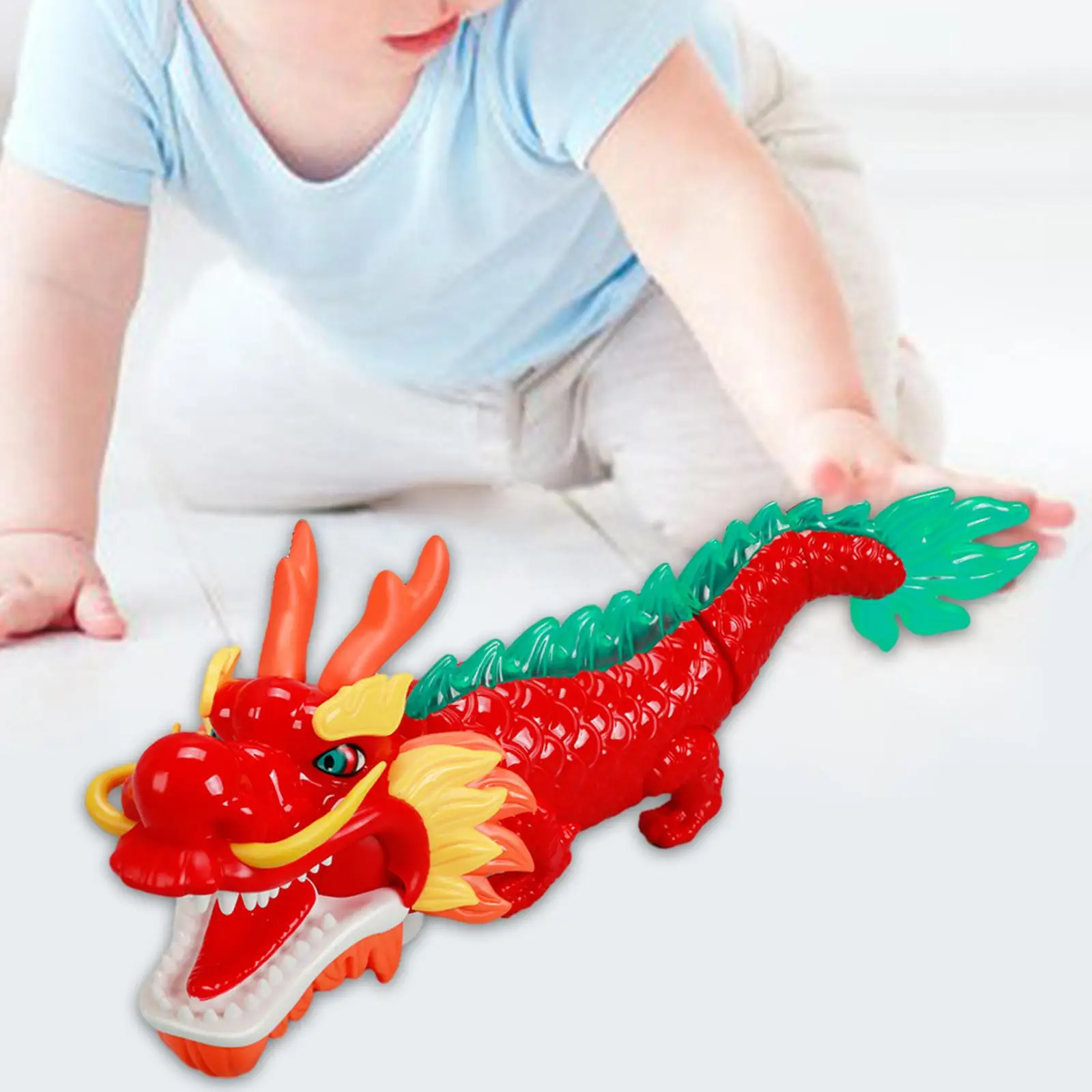 Electric Dancing Dragon 2024 Chinese New Year Dragon Holiday Gift Educational for Baby Kids Children Ages 1~3 Boys Girls