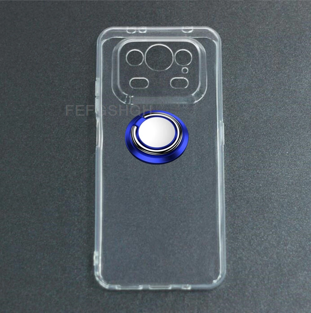 Durable Back Ring Holder Phone Case with TPU Soft Silicone Protection
