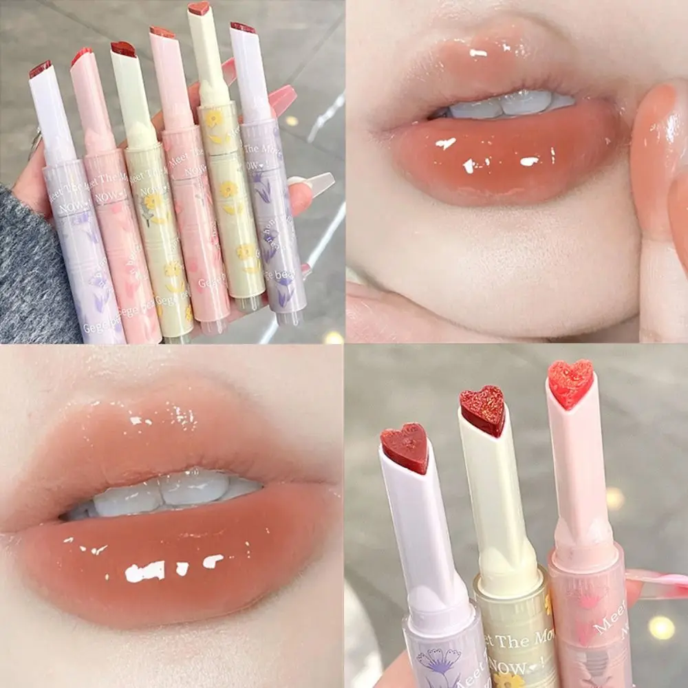 Cosmetici Per Le Donne Smooth Long Lasting Gift Makeup Tool Lucidalabbra Clear Lip Glaze Jelly Mirror Rossetto Flower Lipstick