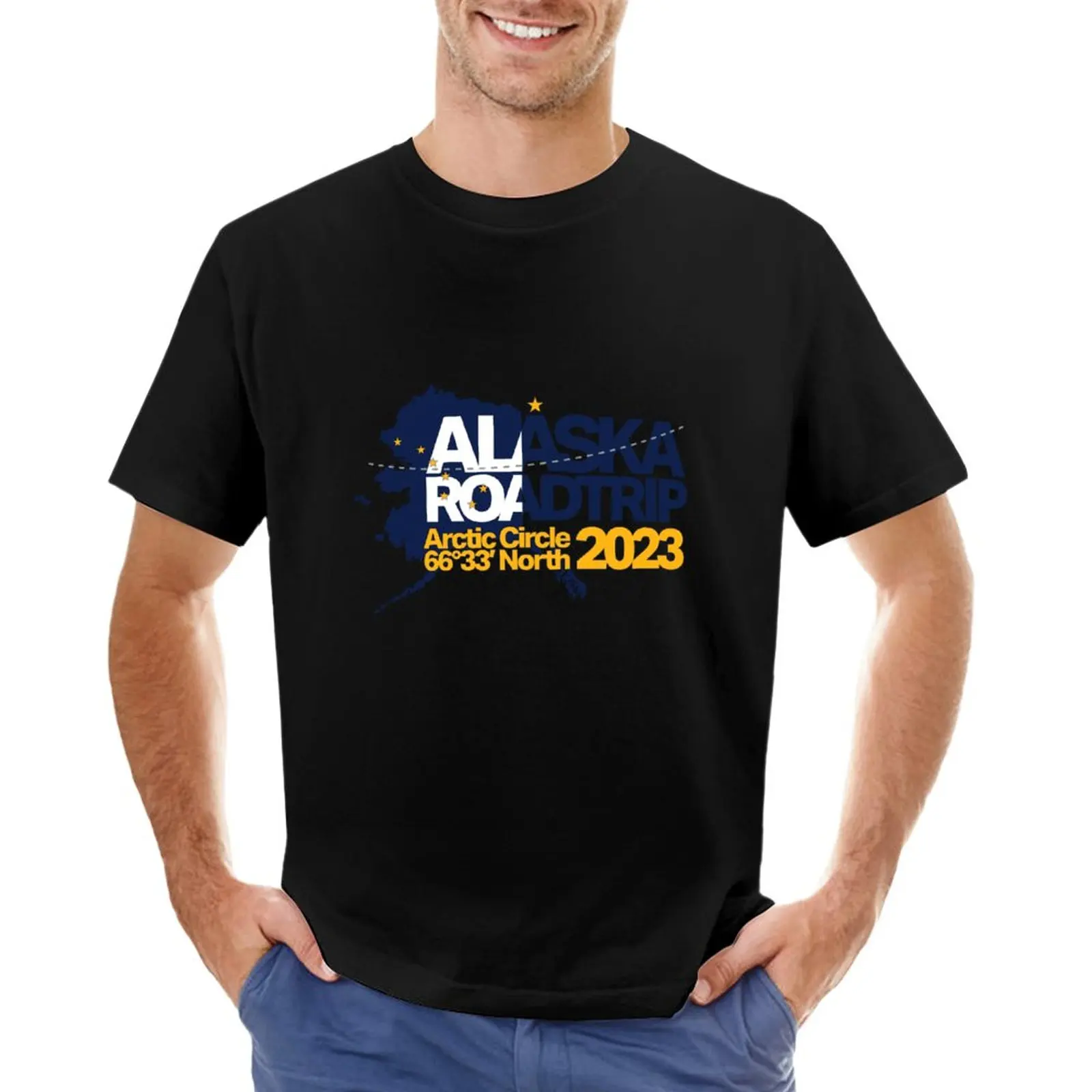 

Alaska Roadtrip Arctic Circle 66°33′ North 2023 T-Shirt Tee shirt tshirts for men