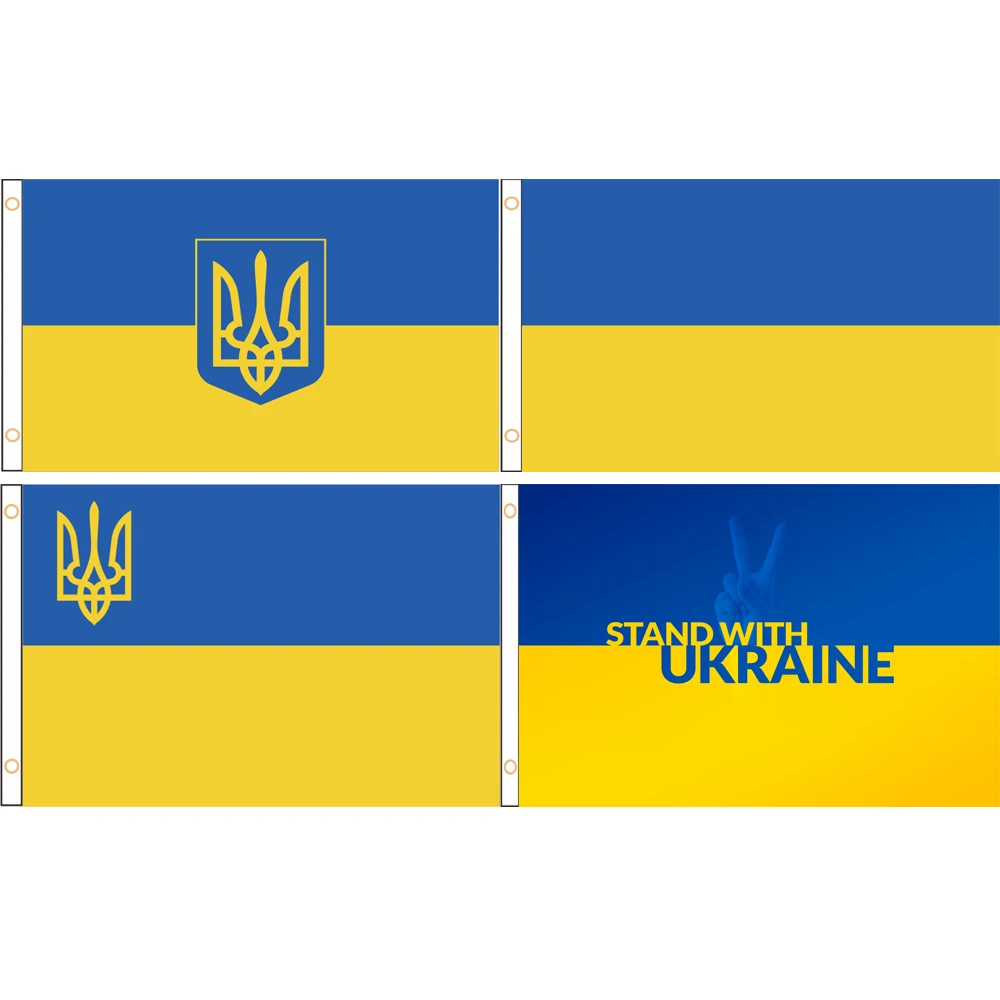 

90*150 см/60*90 см/40*60 см/5*3 фута украинский флаг большой полиэстер украинский флаг и баннер страны