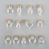 5pcs Mini Glass Cork Bottles Empty Sample Jars Wishing Bottle Wedding Home Decoration DIY Pendants Cork Stopper Storage Vial 6