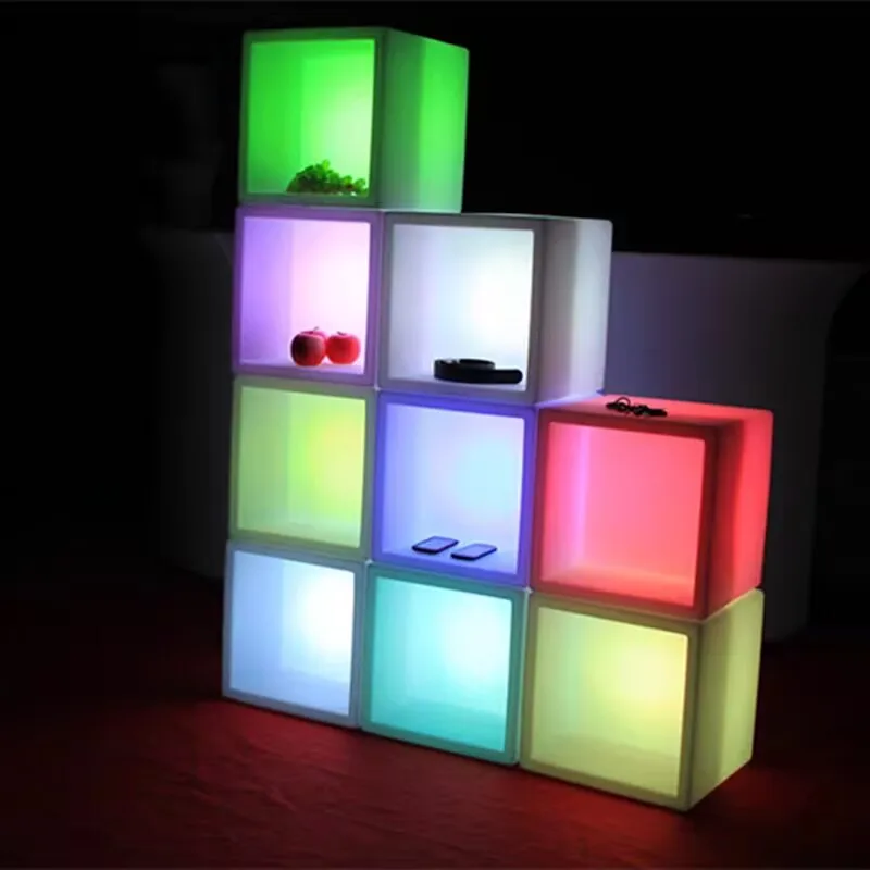 New LED Rechargeable Bar Cabinet Red Wine Rack Waterproof Champagne Cocktail Wine Box Whisky Show Case Nightclub Disco Supply