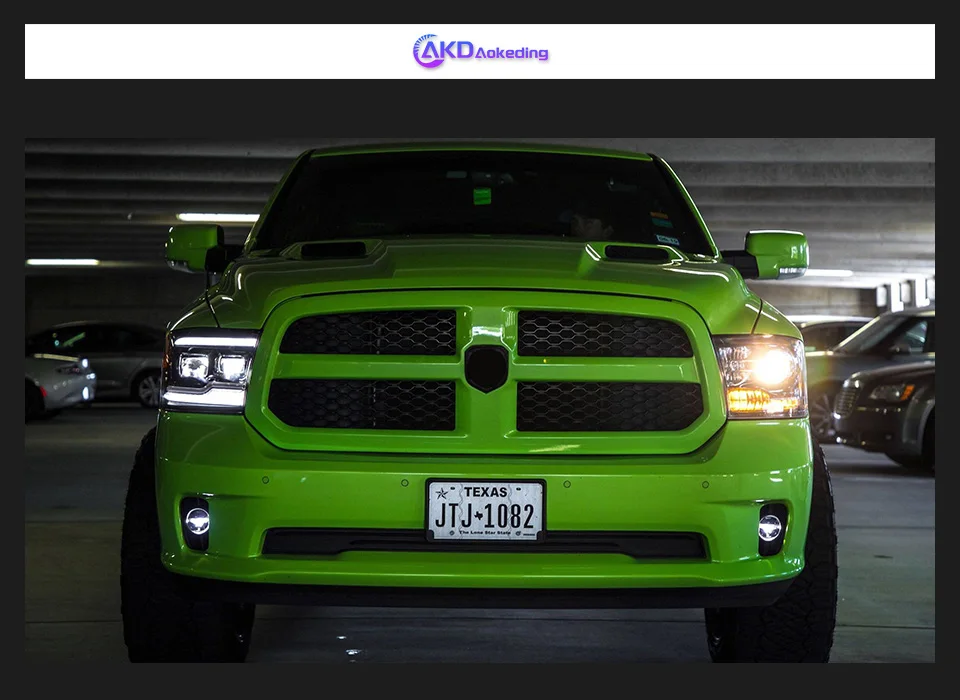 2 قطعة أضواء السيارات أجزاء ل دودج رام 1500 2500 3500 2009-2018 رئيس مصابيح LED العلوي LED المزدوج العارض تجميل