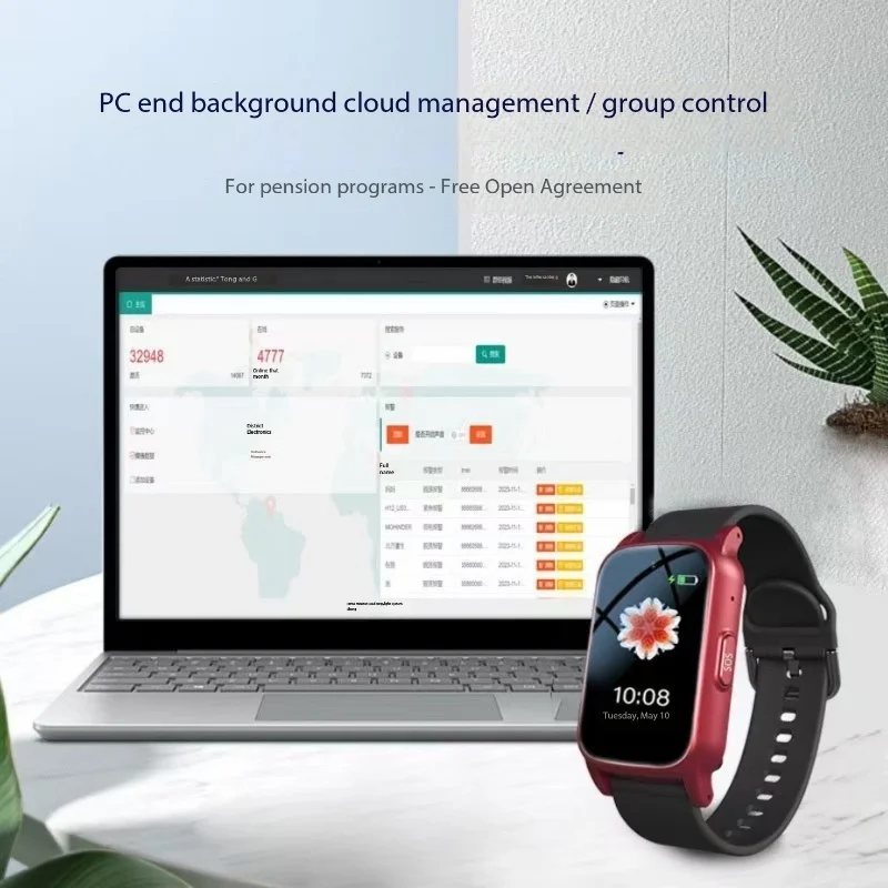 Smart watch GPS positioning, video calling, temperature, heart rate, blood pressure monitoring, SOS fall alarm, waterproof and o