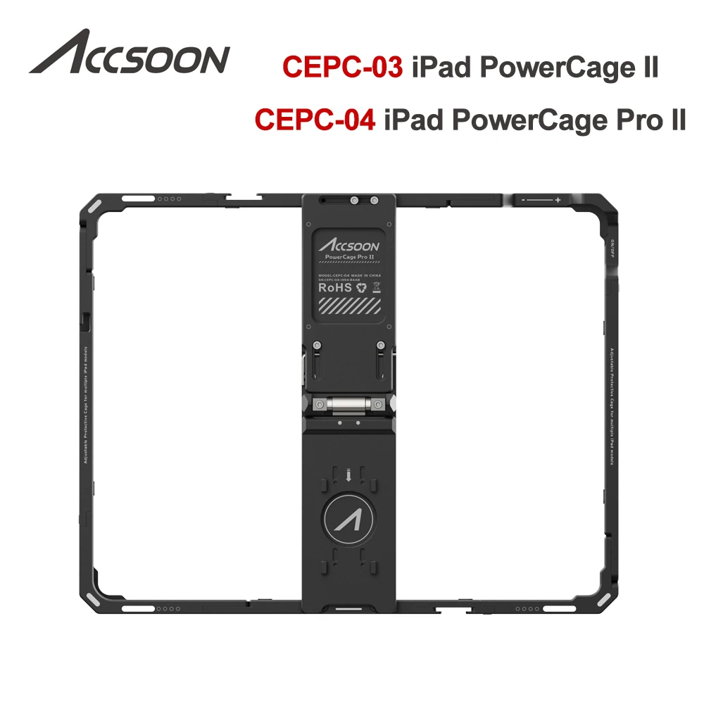 

Accsoon iPad PowerCage Pro II CEPC-03 CEPC-04 For iPad Air Pro 10 12 inch Protective Cage Shell with Battery Adapter Holder