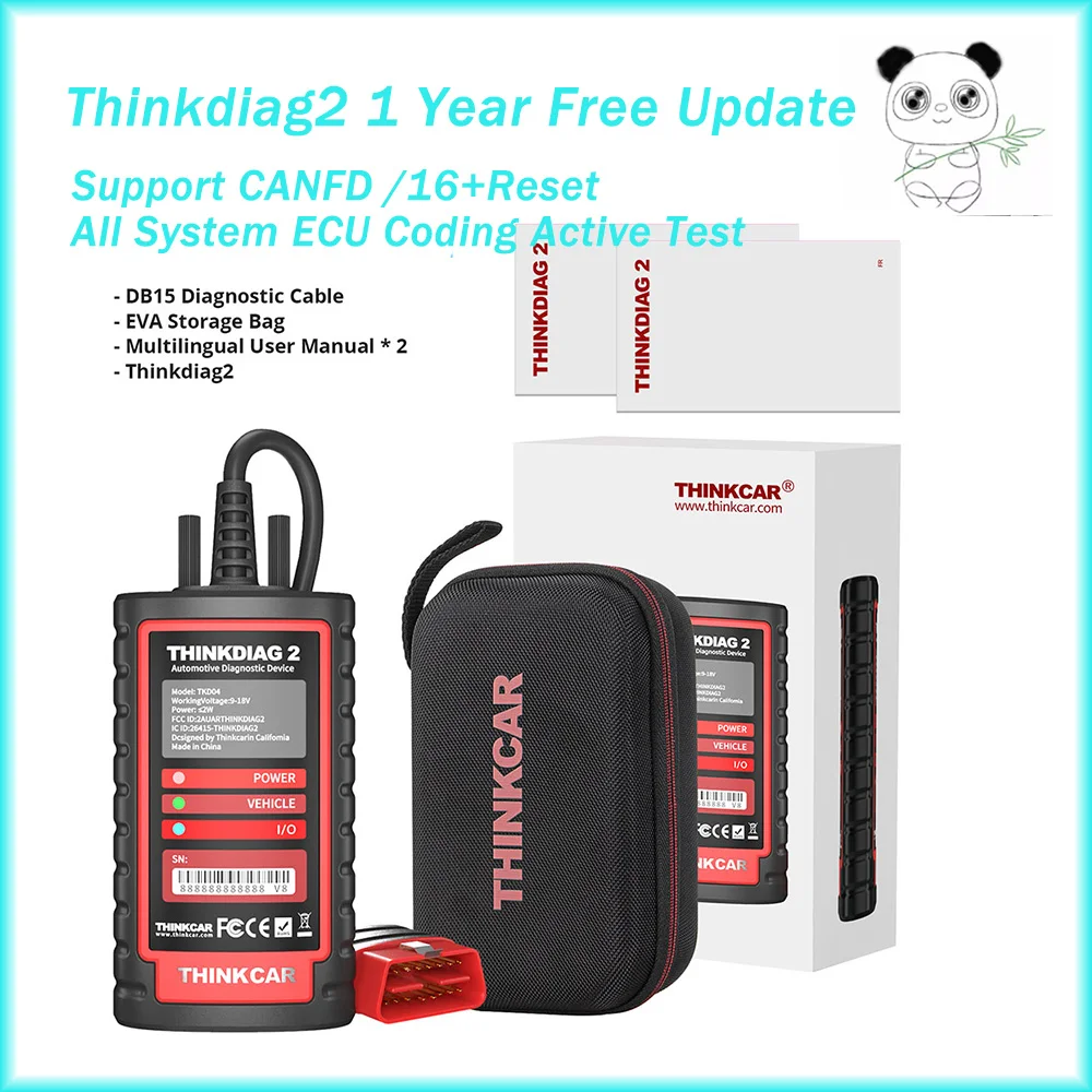 

Новинка, диагностический инструмент Thinkcar ThinkDiag 2, диагностический инструмент OBD2 с поддержкой протокола Canfd и функцией сброса