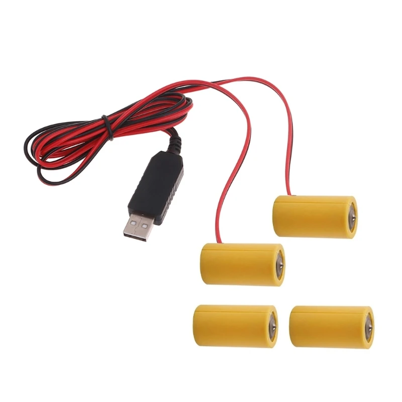

USB 5V2A до 3V1A Блок питания-пустышка Батарея-адаптер Кабель Замена 2x1,5 В LR14 C Батарея для игрушечного водонагревателя F0T1