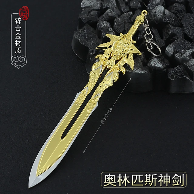 Fashion God of War Kratos Sword Blade of Olympus Keychain Toy Dolls Weapon  Keychain Kratos Blades