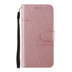 Elegant Flip Wallet Leather Case - Premium Protective Cover for Reno 11 Pro 5G (Rose Gold)
