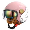 Lightweight Vintage Motorcycle Helmet With Dual Visor Motorbike Riding 3/4 Open Half Helmet Retro Casco Moto 3C & Dot 5