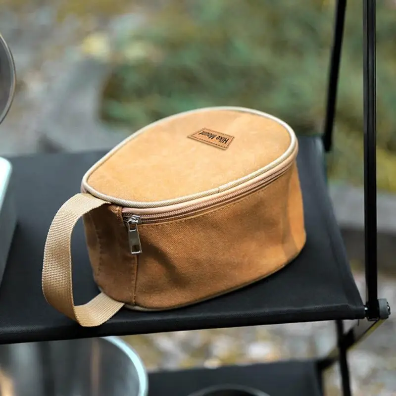 Camping Tableware Storage Bag Large Capacity Dishes Bowl Storage Pouch Travel Portable Pouch Bag Outdoor Hiking Knives Forks