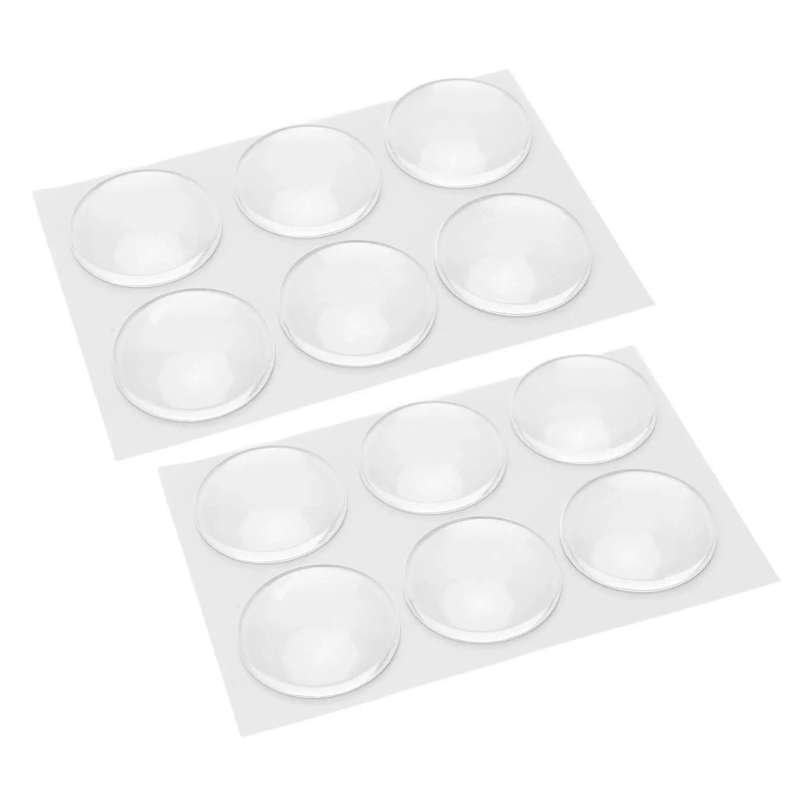 12 Pcs Door Stopper Wall Protector 40mm Transparent Soft Strong PU Round Door Handle Protector Bumper Set