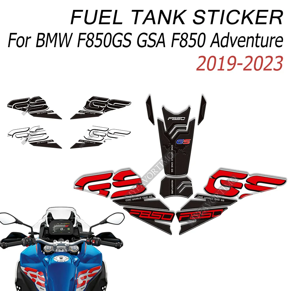 2019 2020 2021 2022 2023 Stickers Protector Tank Pad Grips Gas Fuel Oil Kit Knee For BMW F850GS F850 F 850 GS GSA Adventure