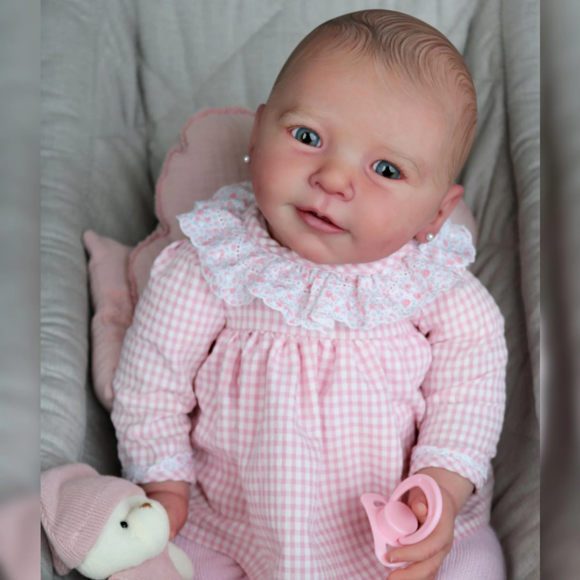 22 Inch Lisa Bebé Reborn Dolls 3D Painted Adorable Newborn Baby