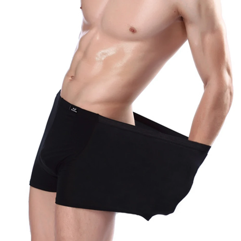 

Men Modal Underwear Bulge Pouch Boxer Soft Comfortable Trunks Super Elasticity Underpants Solid Large Size Trunks Breath Panties