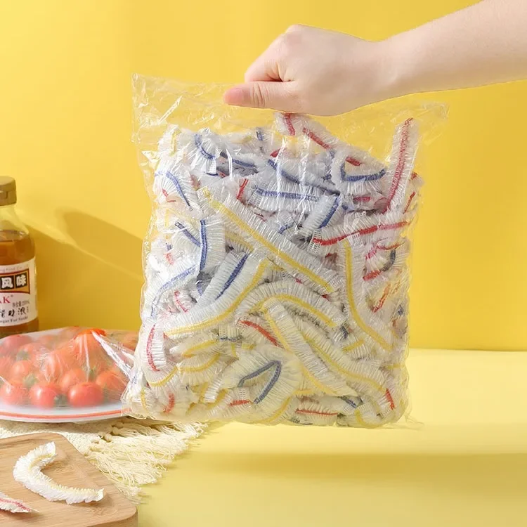 Disposable Elastic Food Fresh-Keeping Covers, Plastic Storage Wrap