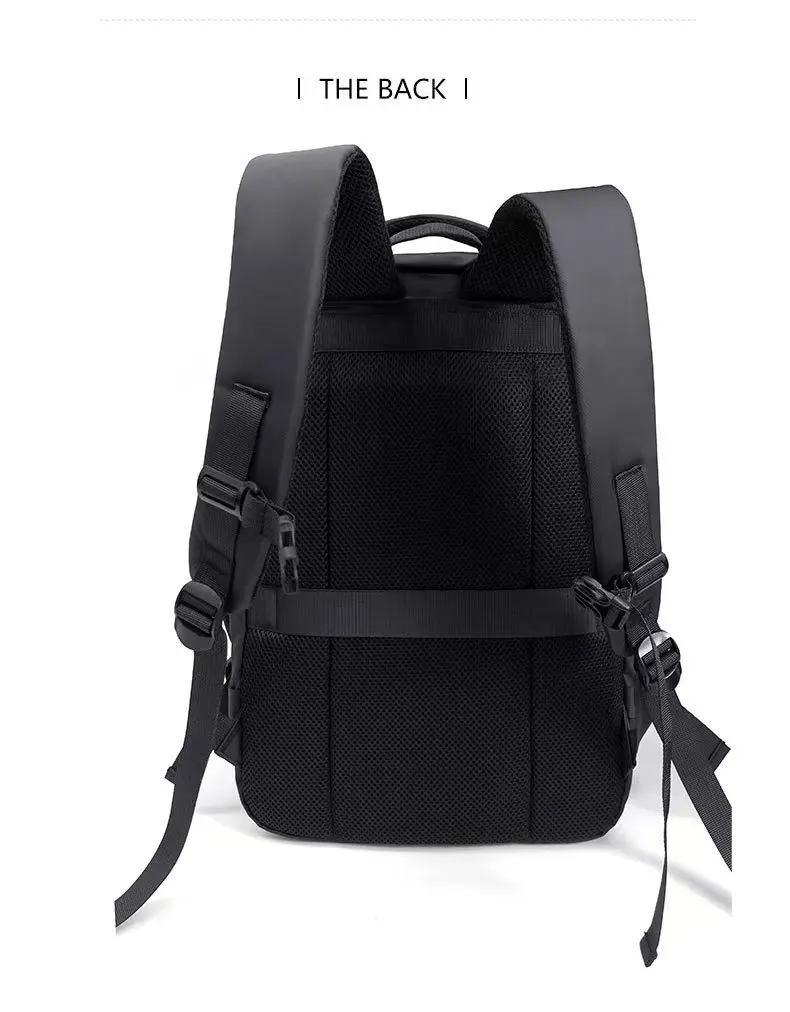 EleJrny Men Business Capacity 17.3Laptop Backpack Large Capacity Expandable Backpack Waterproof USB Travel backpacks men camping