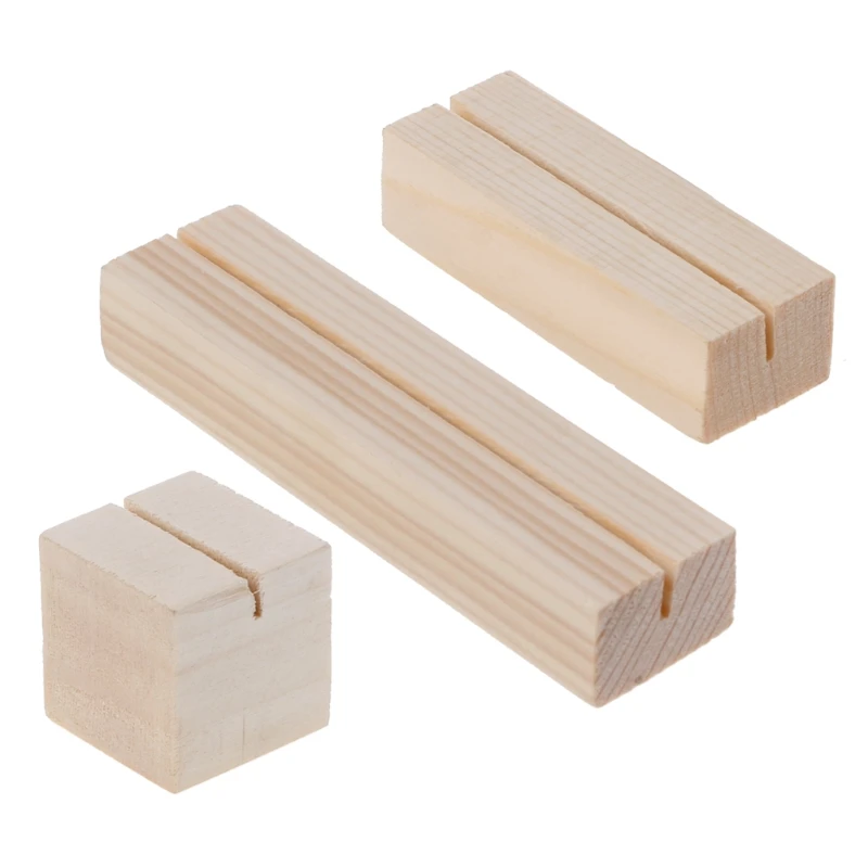 Multifunctional Business Card Sign Clip Wood Table Number Stand Holder 3 Sizes card holder desk card holder card display stand acrylic sign holder