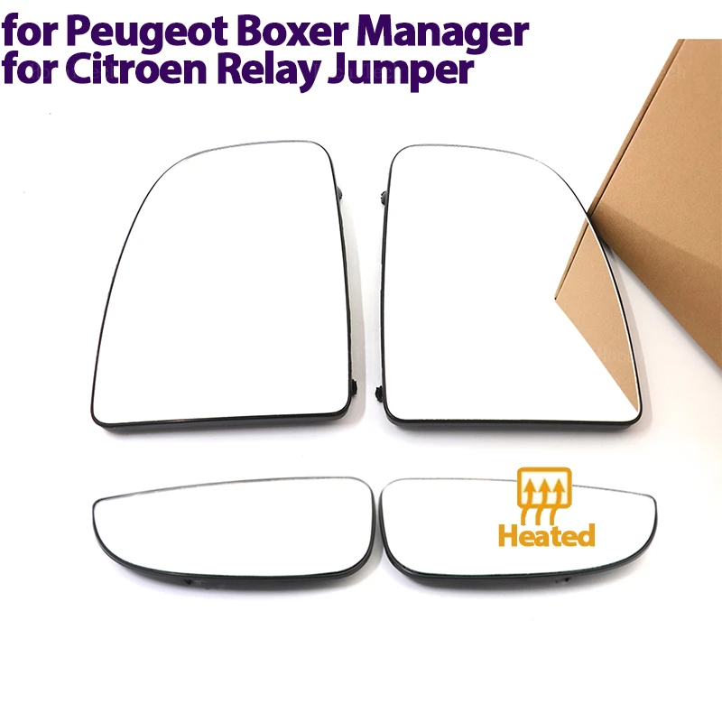 

Left&Right Side Heated Wing Mirror Glass Wide Angle Rearview Mirror for Peugeot Boxer Manager for Citroen Relay Jumper