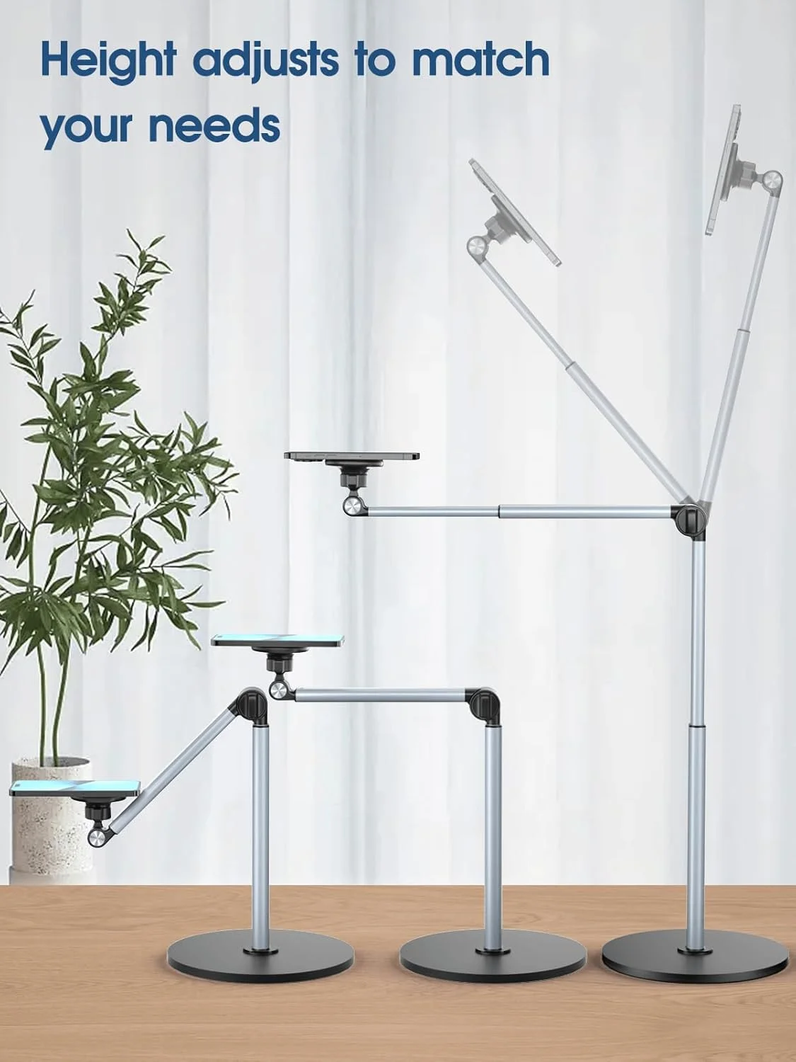 Eary Magnetic Overhead Phone Stand for Desk 360°Rotate Holder for Recording Cooking Painting Zoom Meetings Tik Tok Live & Gaming