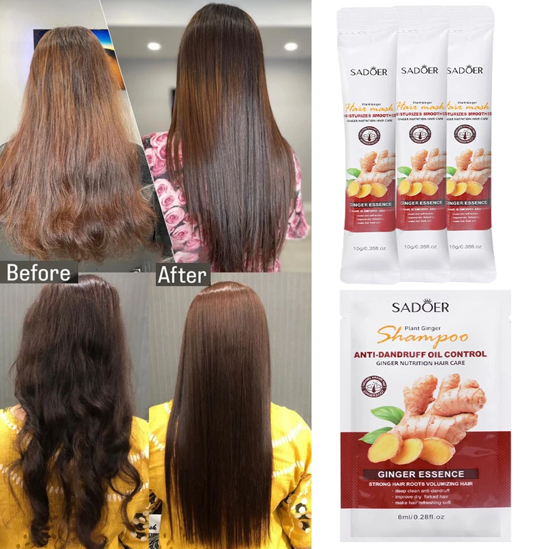 Ginger Magical Straightening Hair Mask 5 Seconds Repairing Hair Damage Frizzy Restore Smooth Nutrition Care Treatment Hair Care
