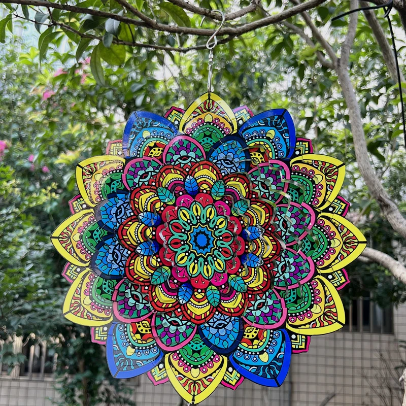 Metal 3D Wind Spinning Mandala 1