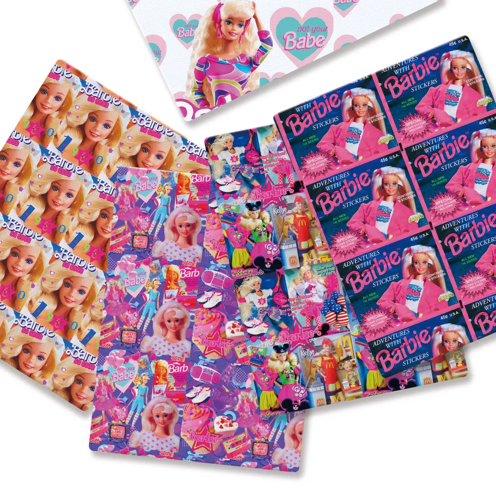 Barbie Puppe Cartoon heiß DIY handgemachte Nähen Patchwork Quilten Baby Kleid Home Sheet140cm bedruckten Stoff Kinder Stoff