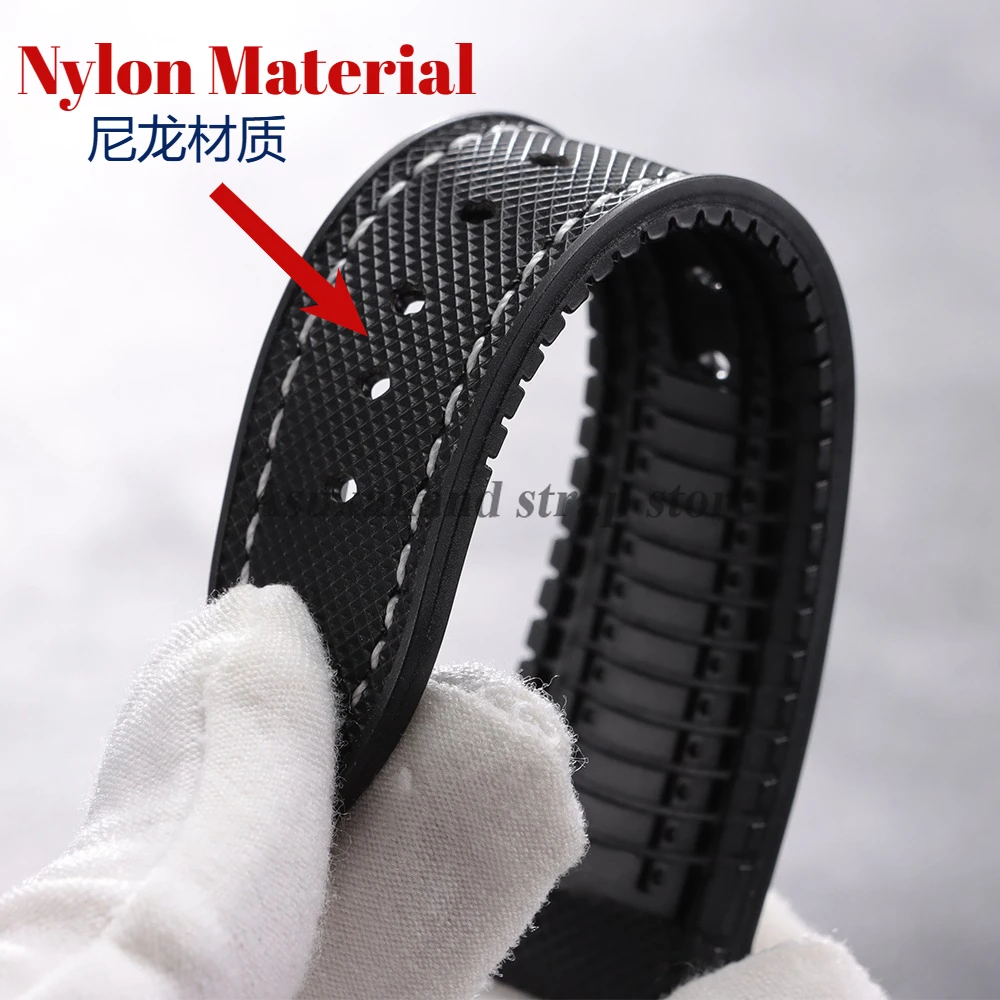 Bold Black and Orange Nylon Silicone Sports Wristband - Premium Men's Watch Strap