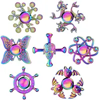Rainbow Metal Fidget Spinner Toys Stainless Steel Bearing High Speed Stress Relief Spinner ADHD Anxiety Toys for Adult Kid 1