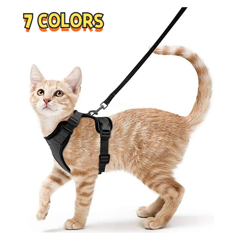 Cat Harness Lead Leash Set Walking Training Escape Proof