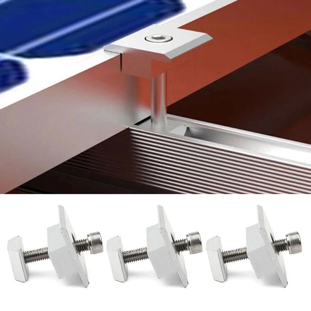 Solar Panel Mounting Set Solar Panel Module Aluminum Bracket Rail Set 30mm 35mm Middle Clamp End Clamp Bracket Mounting Rail For Pv Solar Panel