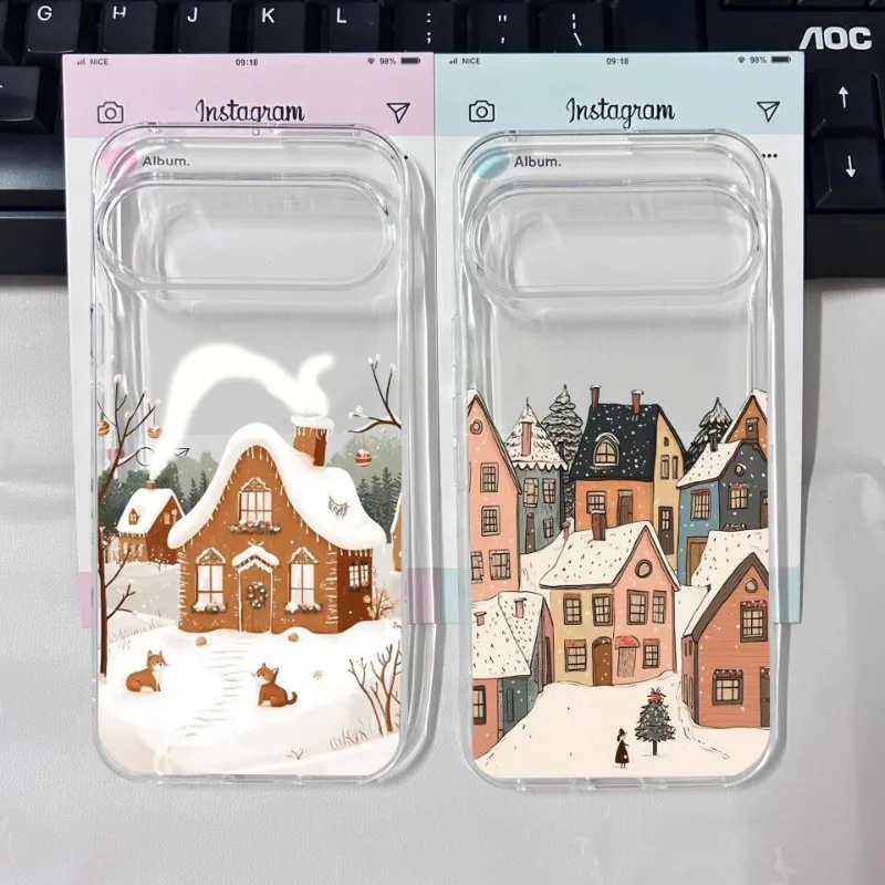 Retro Sunset Snow Mountain Soft TPU Phone Case Cover