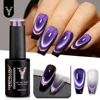 YOKEFELLOW New Cat Eye Gel Nail Polish Dual Gloss Dreamland Purple Color Magnetic Gel Polish Soak Off Professional UV Gel Varnis 1