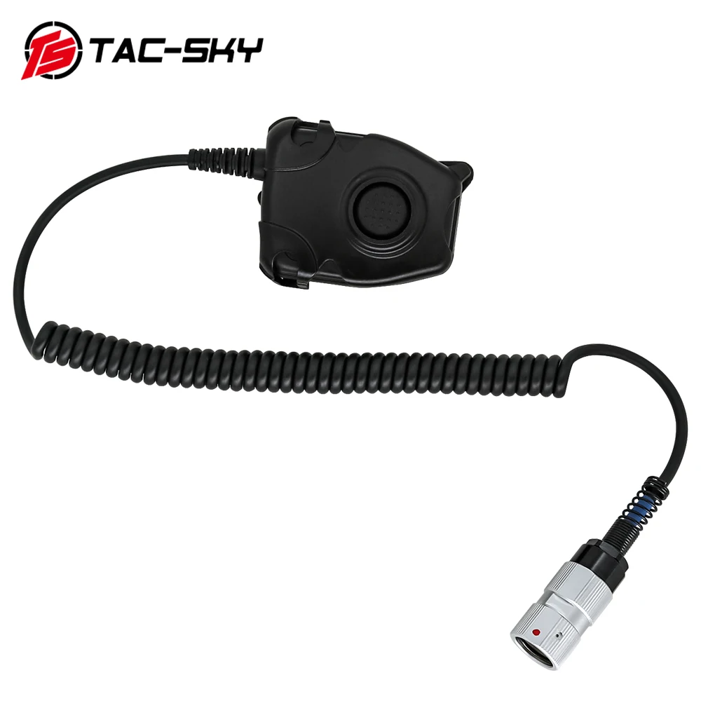 TAC-SKY Military Adapter Tactical PTT For AN/PRC 148152 Virtual Case Walkie-Talkie Model, Spring Wire 6-Pin PRC  PTT