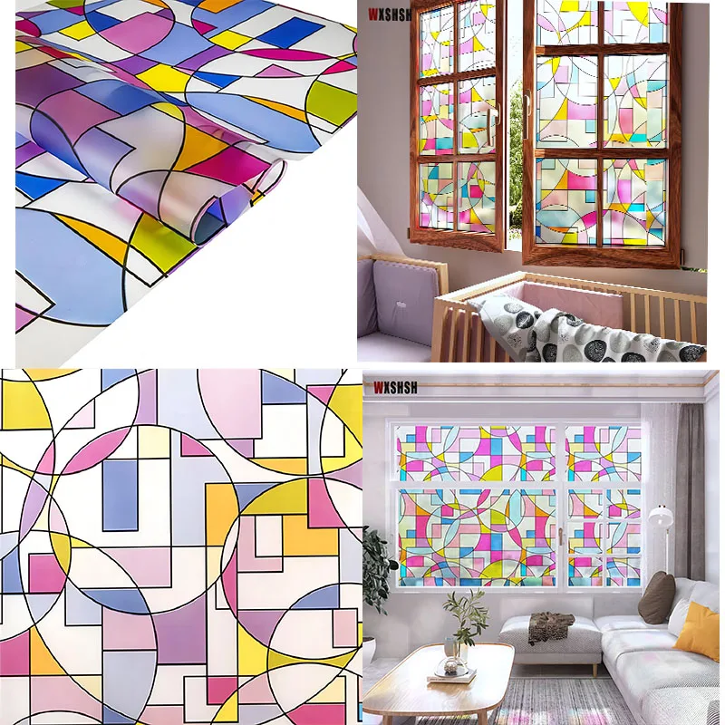 thumbnail image 1 of Película para ventanas Magnolia con adherencia estática, control de calor, protección de la privacidad, envío directo, película de vidrio extraíble reutilizable, decoración del hogar, 1 of 5