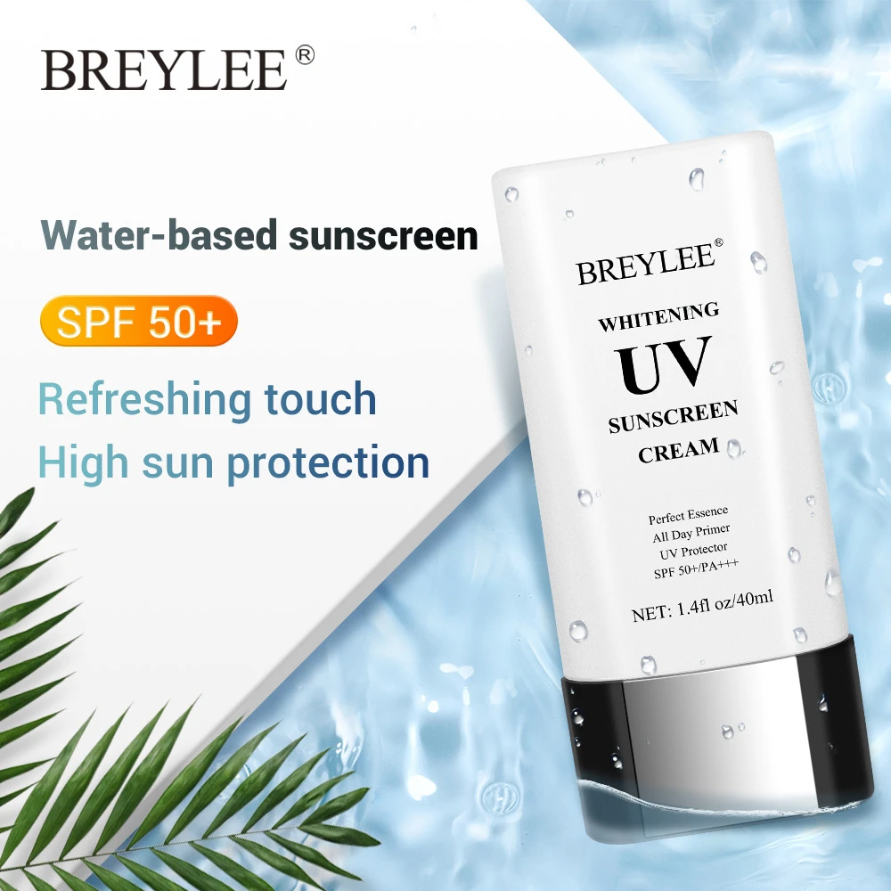 BREYLEE Whitening UV Face Sunscreen SPF50PA+++ Clear Brightening Complexion Moisturizing Anti-Aging Body Sunscreen Care 40g