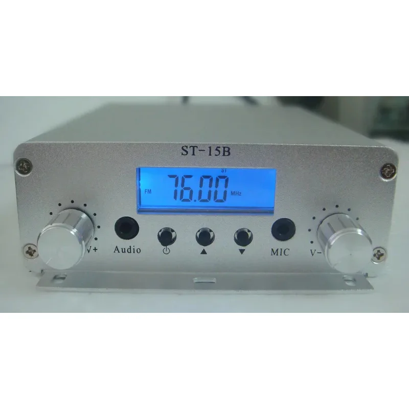 15W ST-15B V3 스테레오 FM 송신기 76-108/113MHz 소형 무선 오디오 송신기 (호스트만 제공)