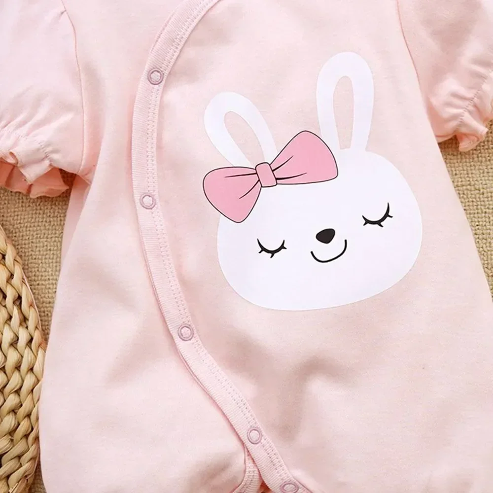 Baby Rompers Baby Jumpsuit Cotton Jumpsuit Baby Clothing Cotton Onesies Summer Baby girl clothes cute rabbit short sleeve cotton romper newborn Onesies For babies little girls clothing overalls