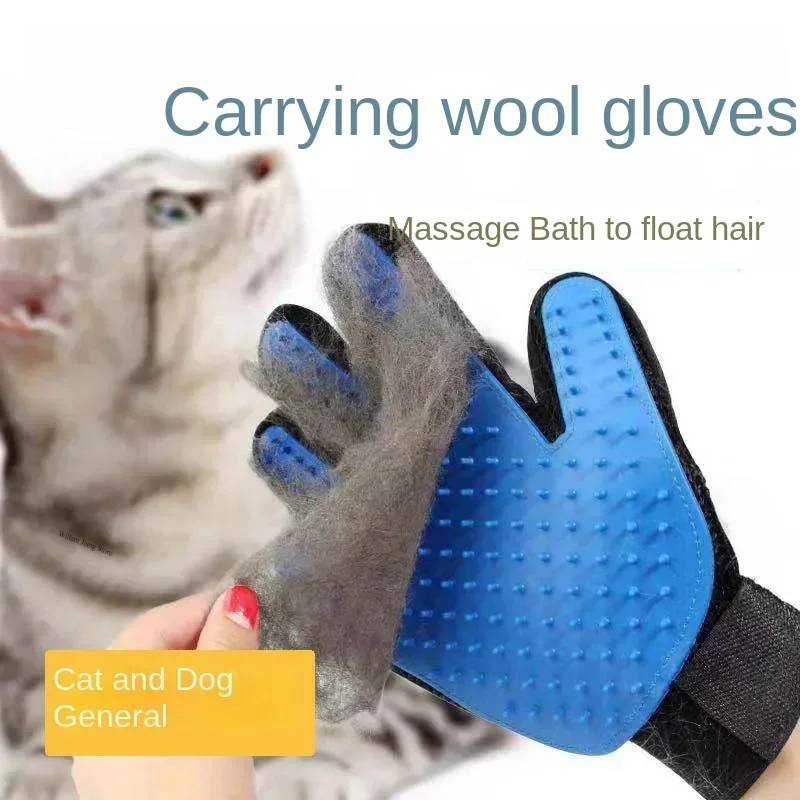 2pcs Dog Grooming Pet Hair Removal Gloves Comb Cats Massage Bath Cleaning Beauty Products Bathe Dogs Stuff Supplies Home Garden