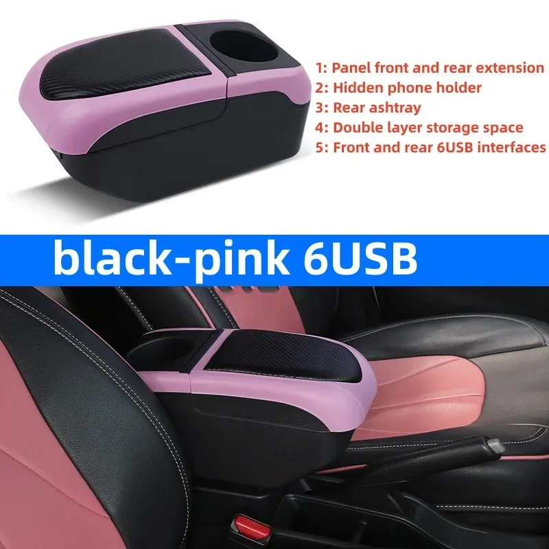 thumbnail image 1 of NUEVO Reposabrazos para Renault Kaptur Accesorios interiores modificados especiales para la caja del apoyabrazos central Gran espacio Doble capa USB, 1 of 5